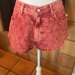 NWT Free People Mixed Emotions High Rise Short in Dragonfruit Sorbet, size 30